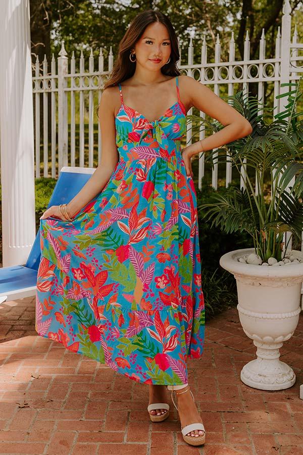 Impressions Tropical Views Floral Midi Dress