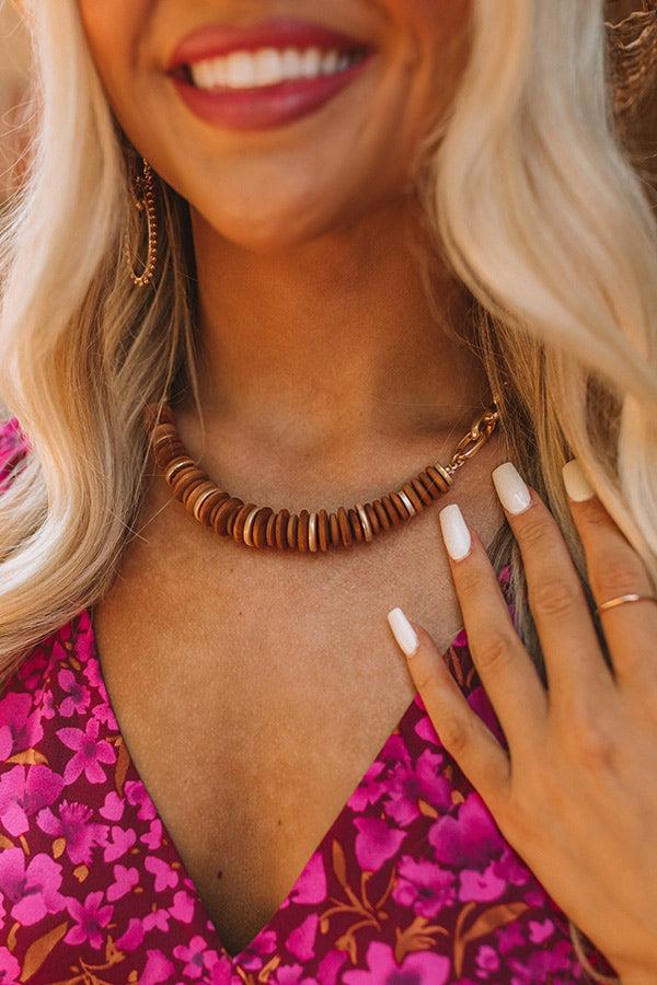 Impressions Tropical Waters Necklace In Brown