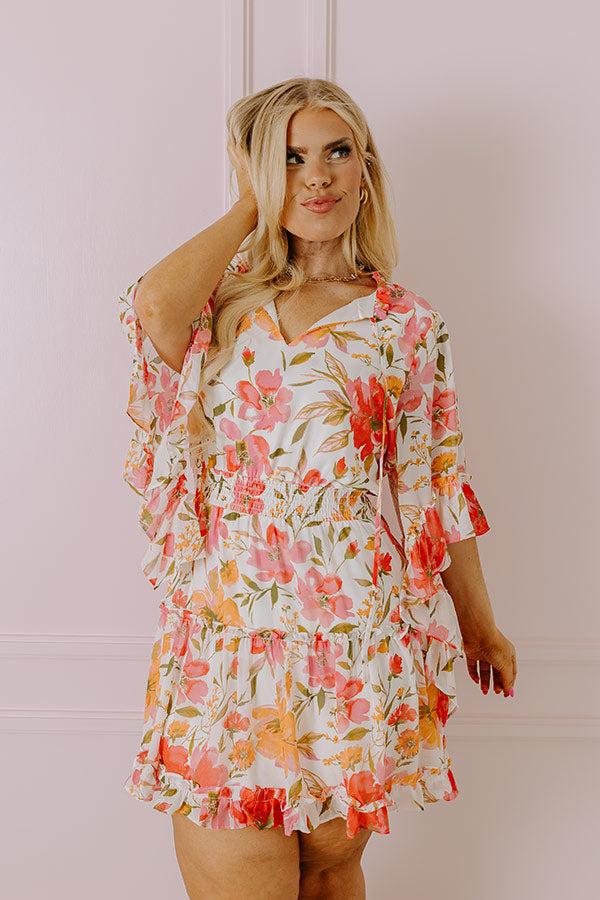 Impressions Try Your Luck Dress In Ivory Curves