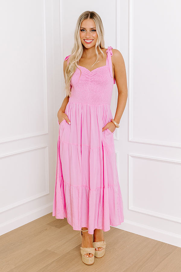 Impressions Tucson Stroll Smocked Midi in Pink