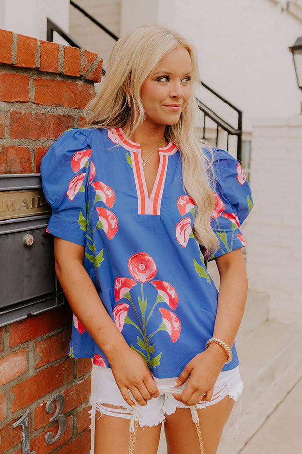 Impressions Tulip Picking Floral Top