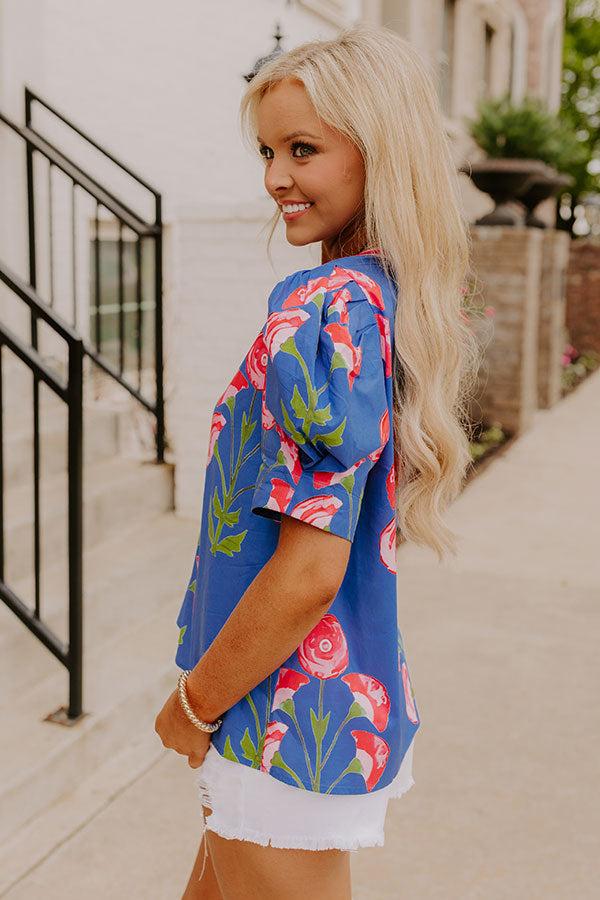 Impressions Tulip Picking Floral Top