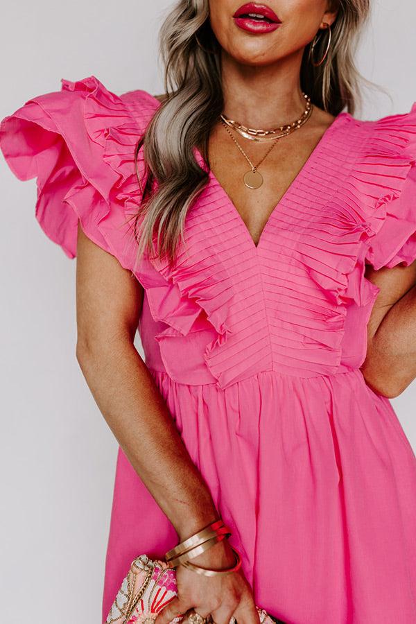 Impressions Tulum Toasts Dress In Pink