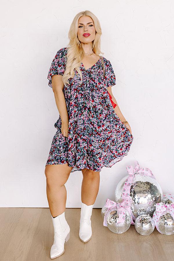 Impressions Tuscan Vibes Babydoll Dress Curves