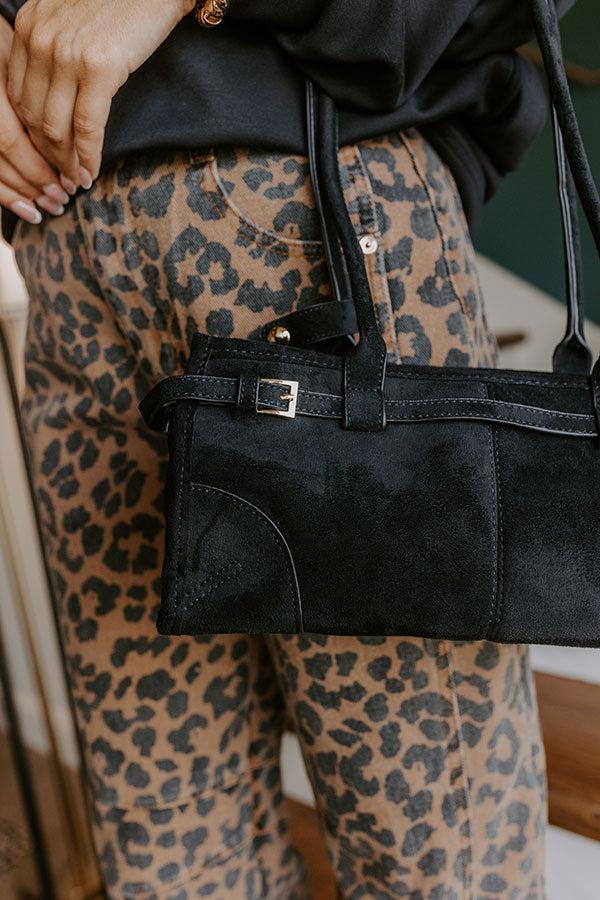 Impressions Uptown Charm Faux Suede Purse In Black