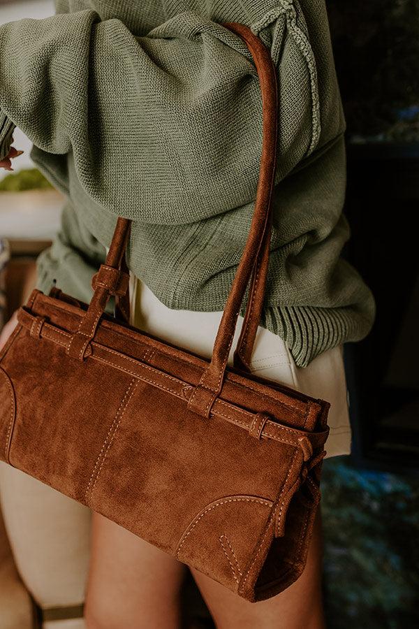 Impressions Uptown Charm Faux Suede Purse In Camel