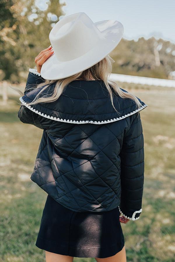 Impressions Uptown Girl Quilted Jacket In Black