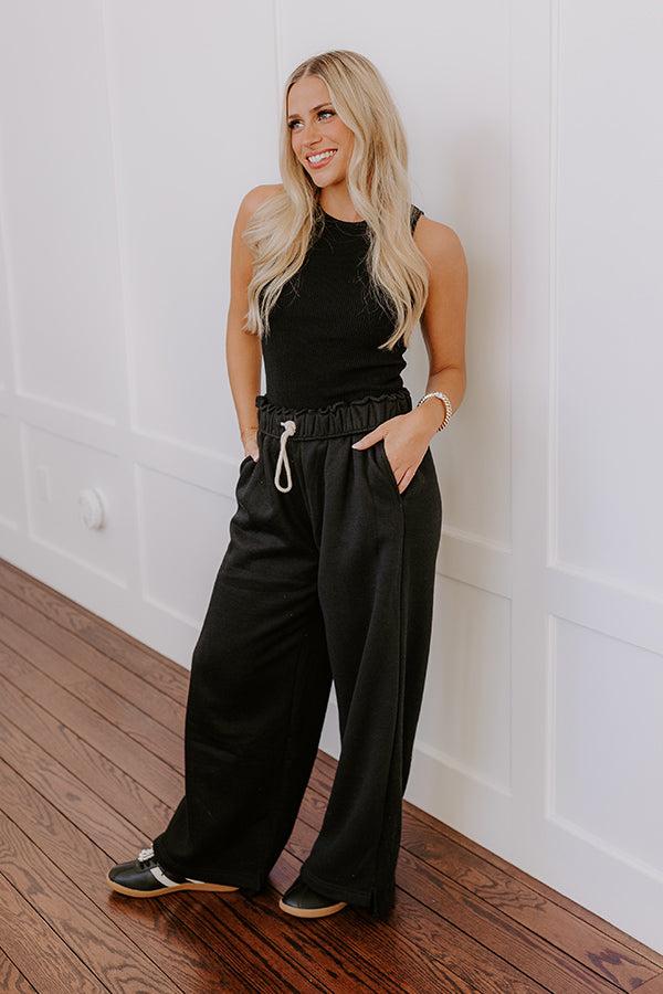 Impressions Uptown Night Out Knit Top In Black