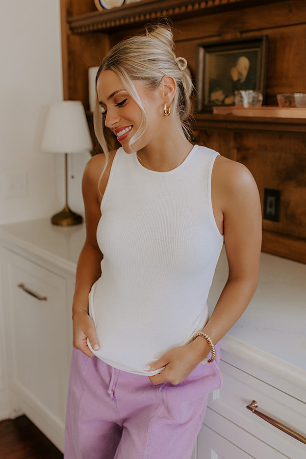 Impressions Uptown Night Out Knit Top In White