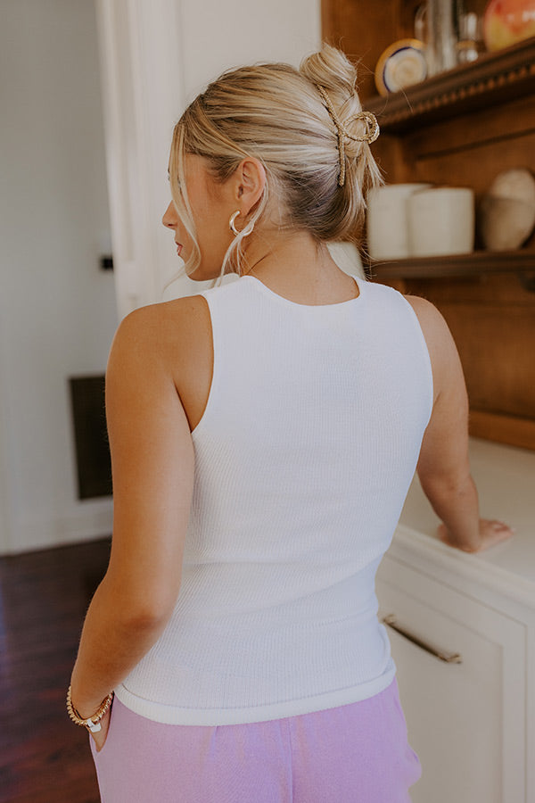 Impressions Uptown Night Out Knit Top In White