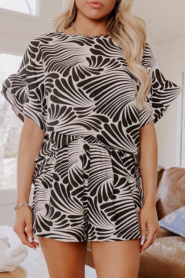 Impressions Vacay Bliss High Waist Shorts In Black