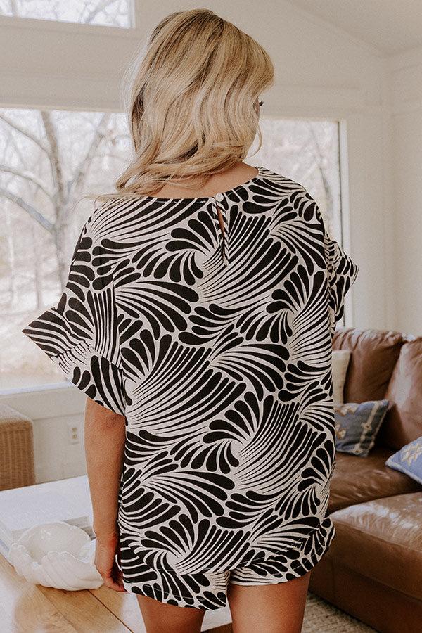 Impressions Vacay Bliss Shift Top In Black