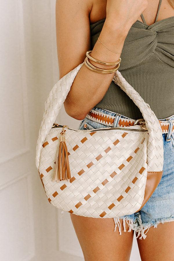 Impressions Vacay Escape Faux Leather Woven Purse