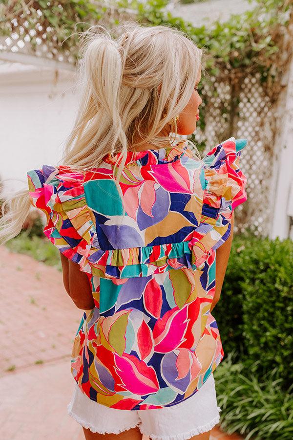 Impressions Vacay In Paradise Ruffle Top
