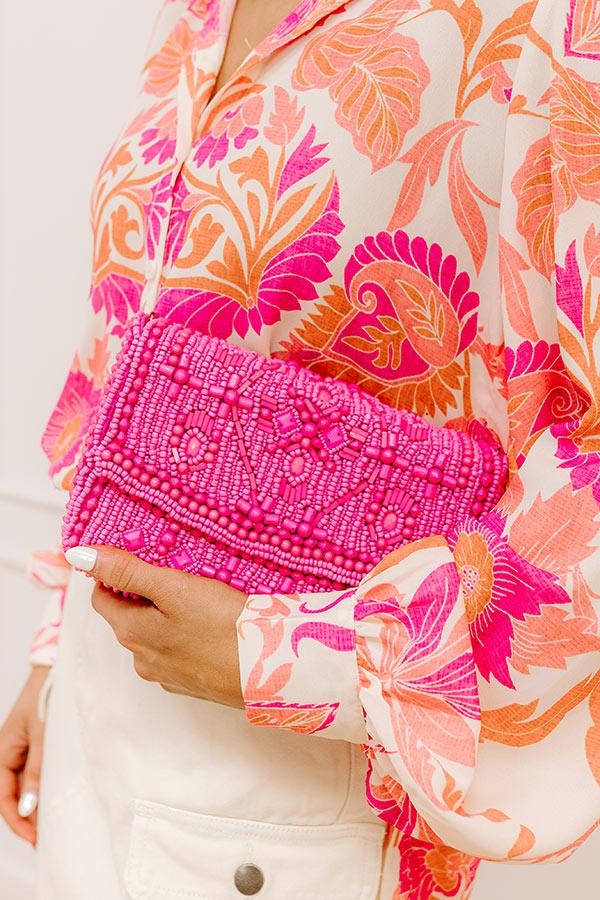 Impressions Vacay Mode Embellished Purse In Pink