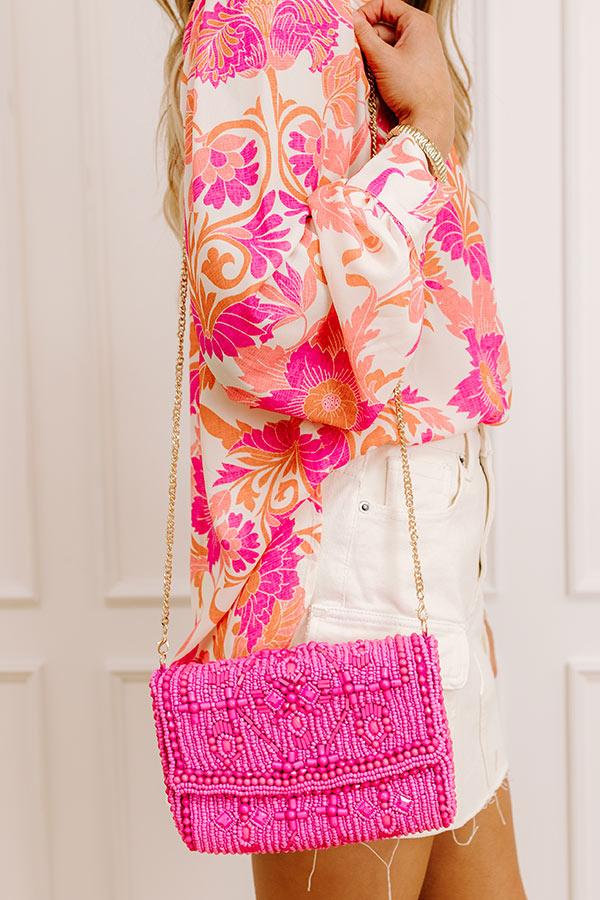 Impressions Vacay Mode Embellished Purse in Pink