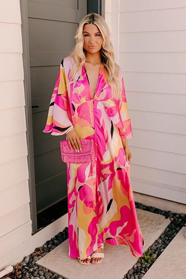 Impressions Vacay Moment Maxi Dress In Pink