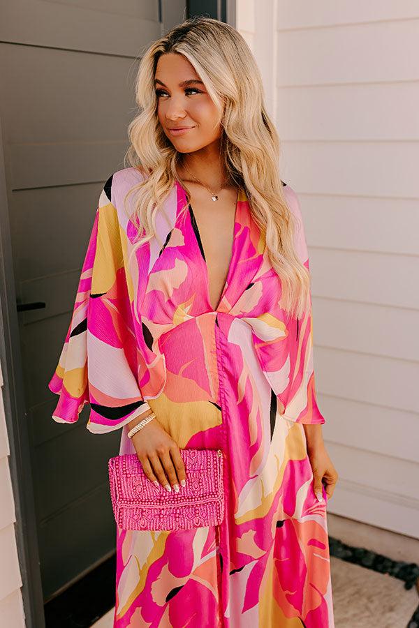 Impressions Vacay Moment Maxi Dress In Pink