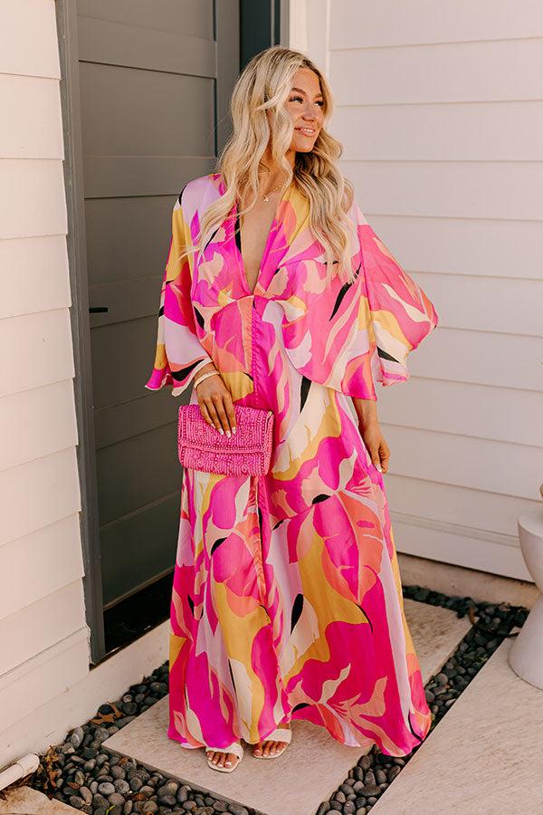 Impressions Vacay Moment Maxi Dress in Pink