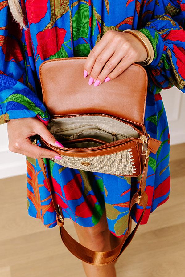 Impressions Vacay Ready Woven Crossbody In Maple