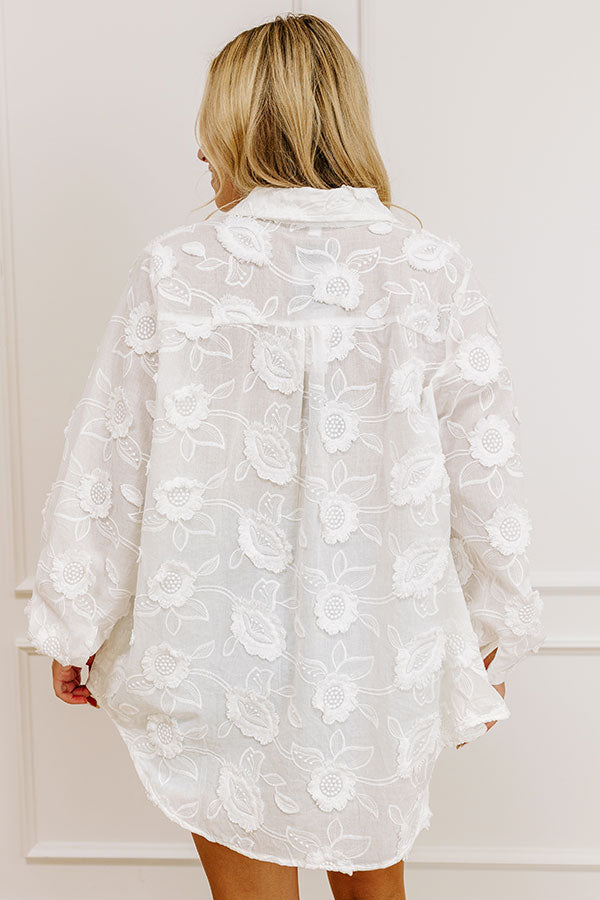 Impressions Veranda Views Embroidered Button Up