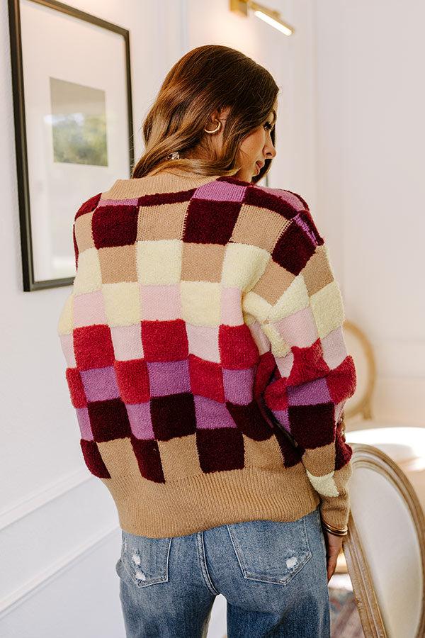 Impressions Vibe Check Knit Sweater In Iced Latte