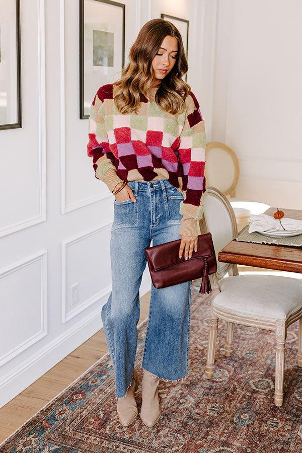 Impressions Vibe Check Knit Sweater In Iced Latte