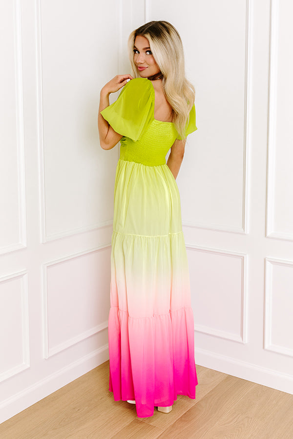 Impressions Vibrant Vista Ombre Maxi Dress