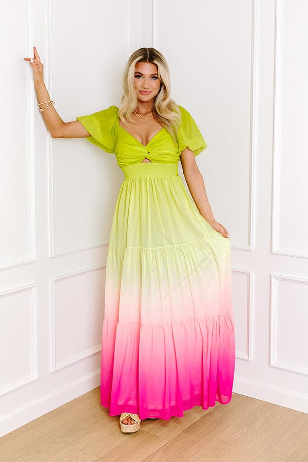 Impressions Vibrant Vista Ombre Maxi Dress
