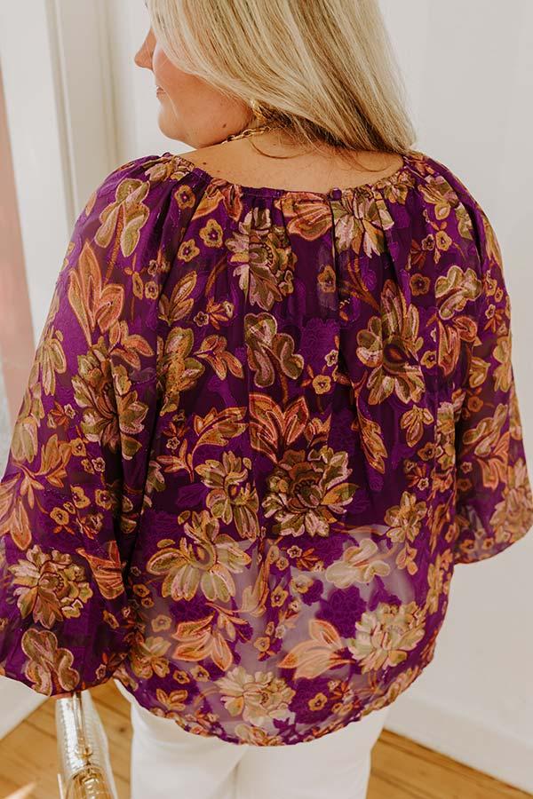 Impressions Vineyard Charm Floral Top Curves