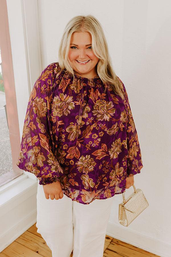 Impressions Vineyard Charm Floral Top Curves