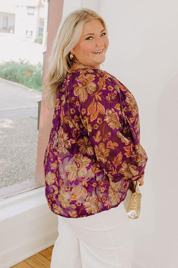 Impressions Vineyard Charm Floral Top Curves
