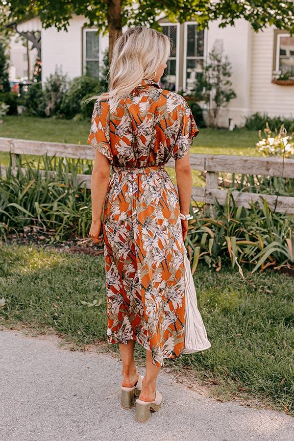 Impressions Vineyard Charm Satin Midi In Copper