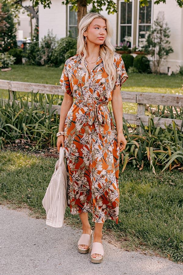 Impressions Vineyard Charm Satin Midi in Copper