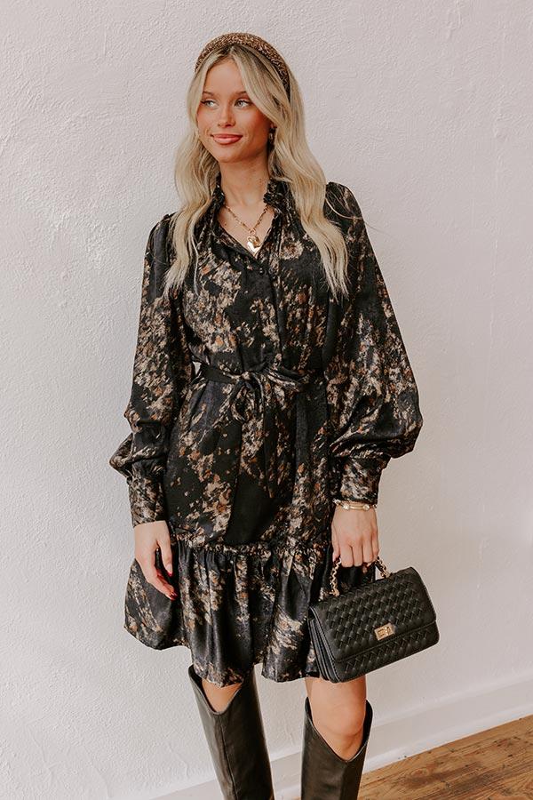 Impressions Vino Dreaming Satin Mini Dress