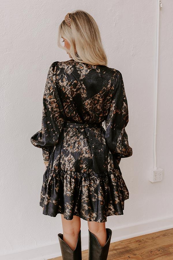 Impressions Vino Dreaming Satin Mini Dress