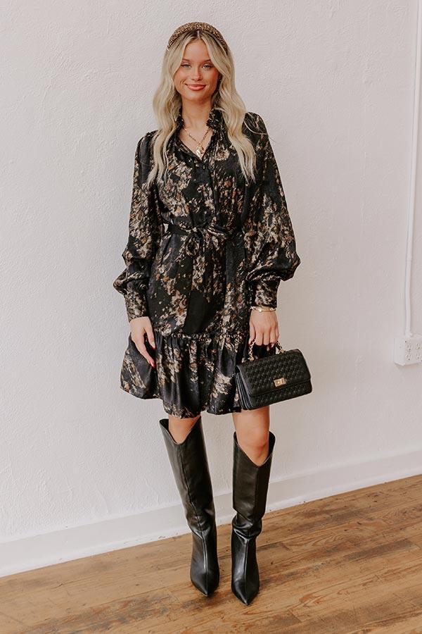 Impressions Vino Dreaming Satin Mini Dress