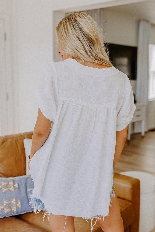 Impressions Vista Views Gauze Top In White