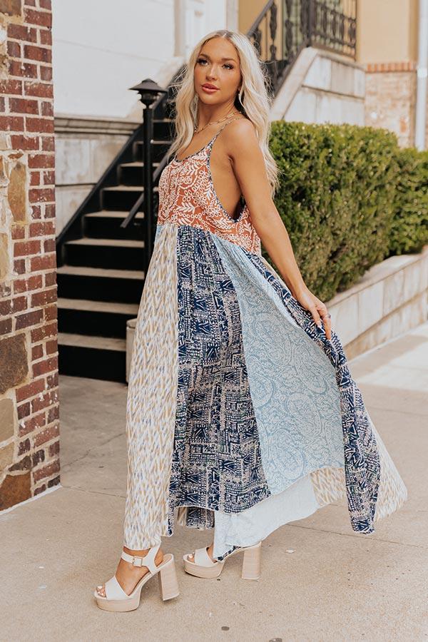 Impressions Waiting For A Sign Embroidered Maxi