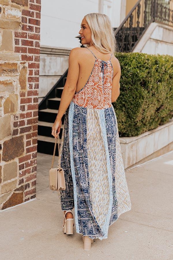 Impressions Waiting For A Sign Embroidered Maxi