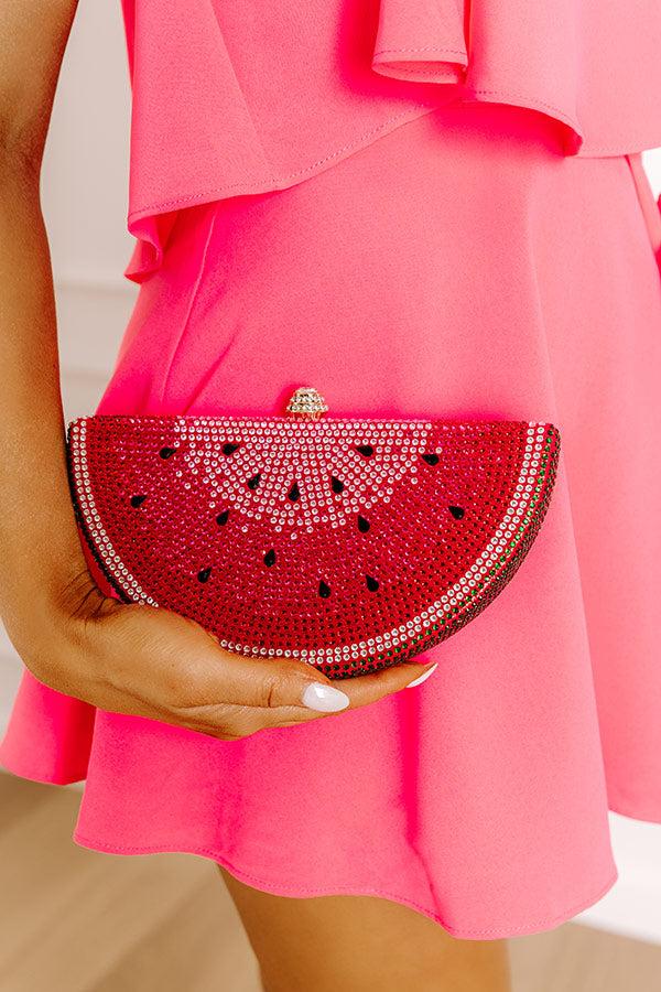 Impressions Watermelon Sugar Embellished Clutch