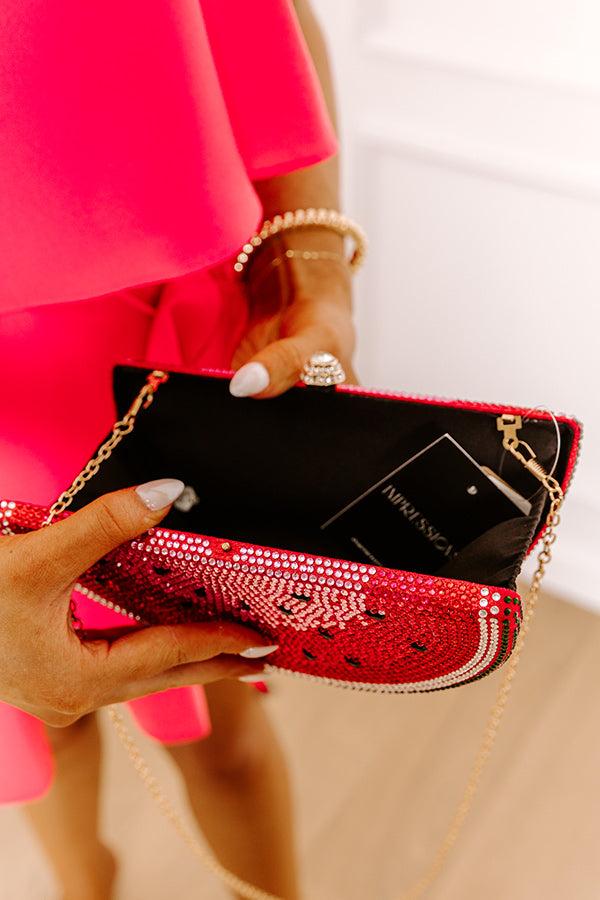 Impressions Watermelon Sugar Embellished Clutch
