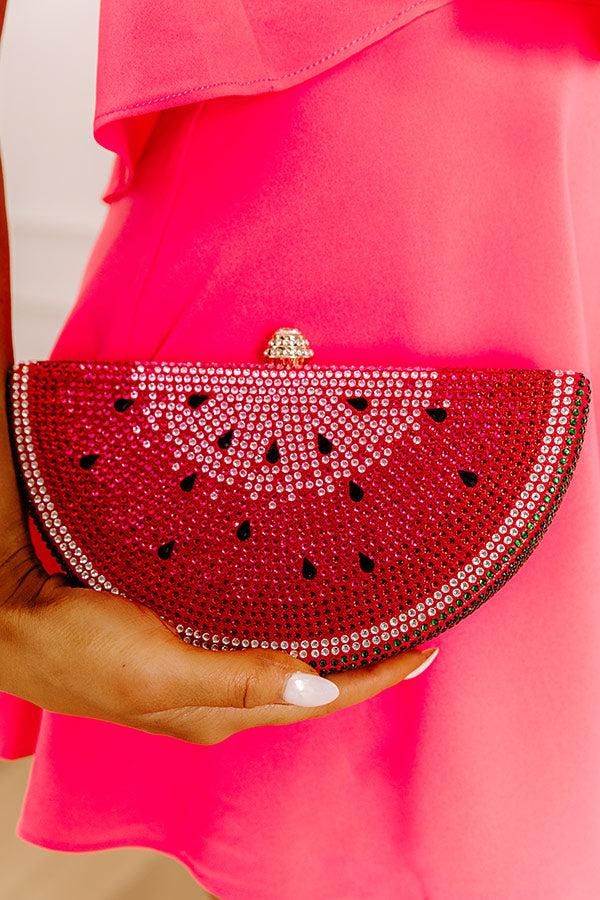 Impressions Watermelon Sugar Embellished Clutch