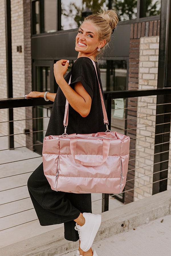 Impressions Weekend Getaway Puffer Tote in Pink