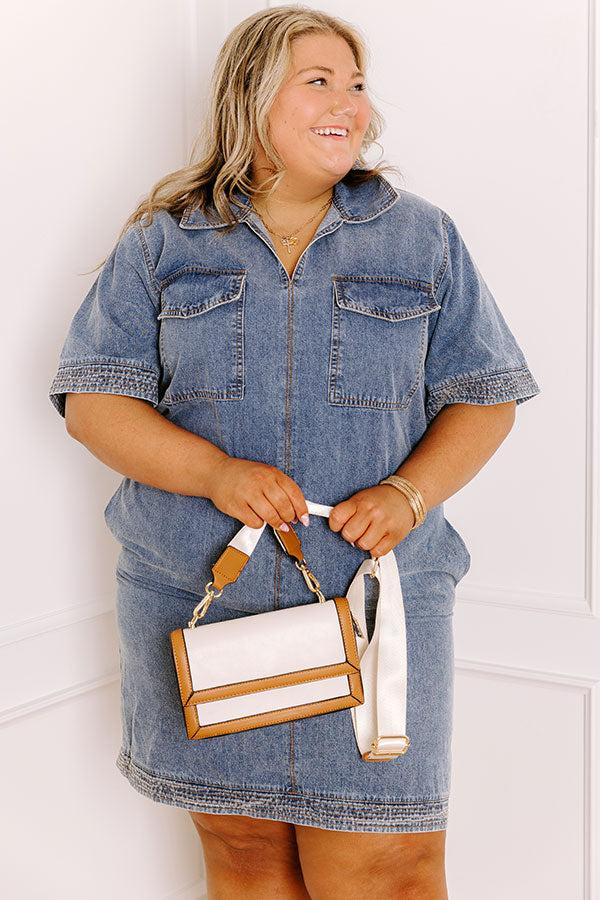 Impressions Weekend Vibes Denim Mini Dress Curves