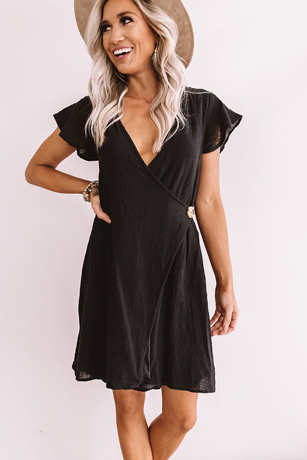 Impressions Weekend Wrap Up Dress In Black
