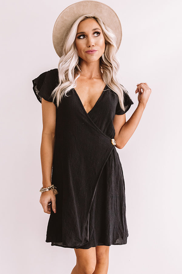 Impressions Weekend Wrap Up Dress In Black