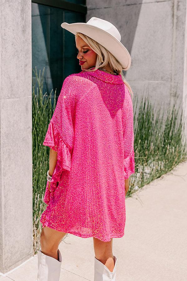 Impressions West Side Sparkle Sequin Tunic Top