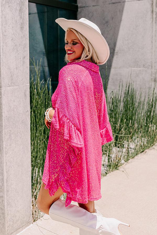 Impressions West Side Sparkle Sequin Tunic Top