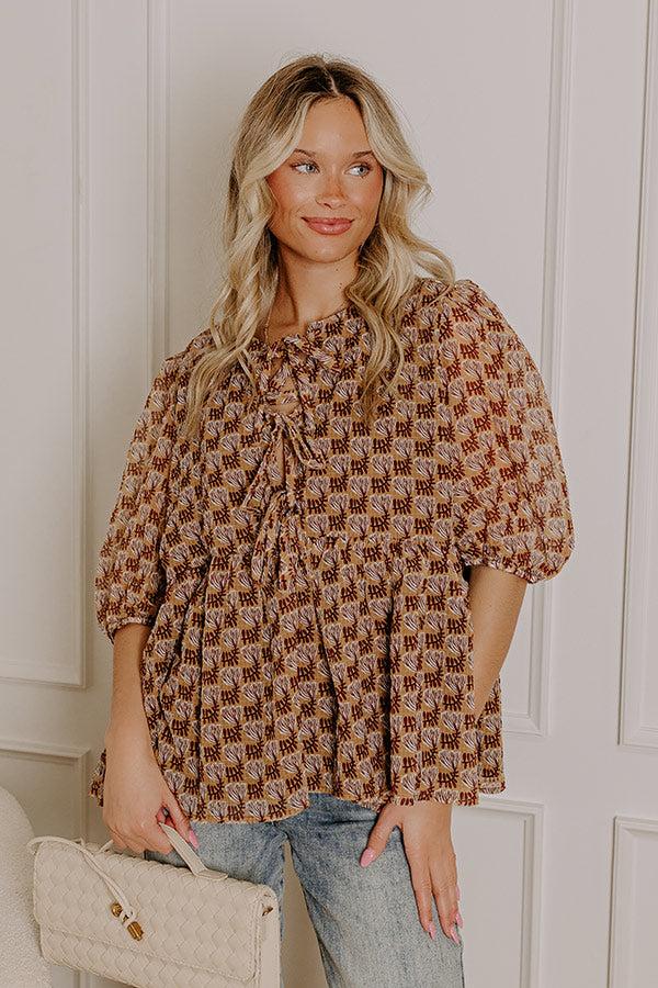 Impressions Whimsical Daydream Floral Top